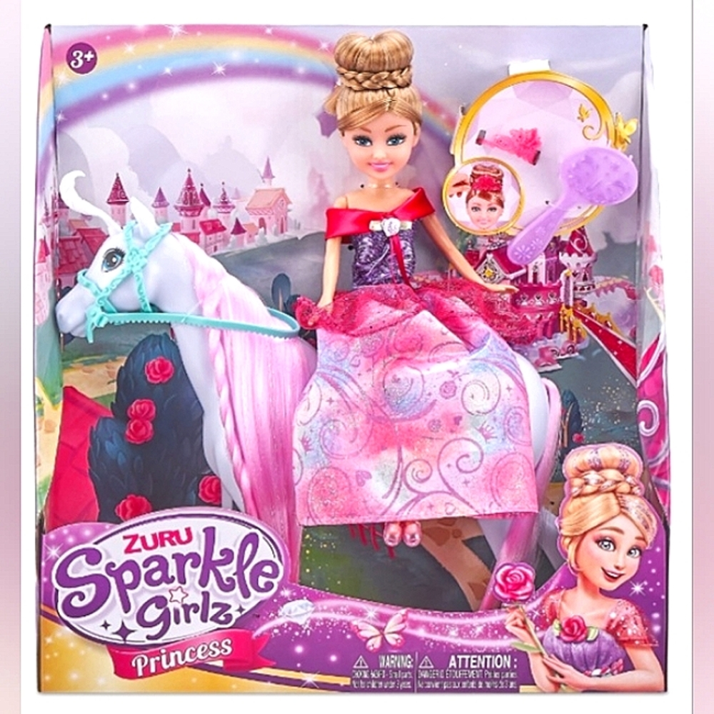 ☆NWT☆ZURU☆SPARKLE GIRLZ Princess & Horse☆Large Giftset☆